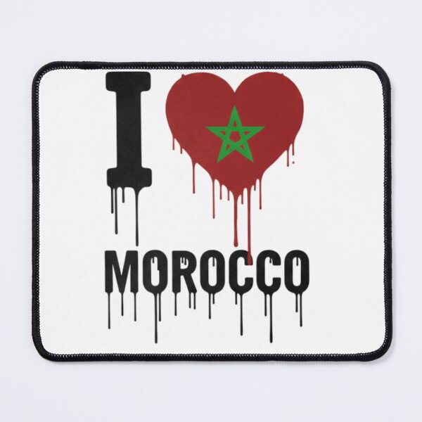 Item preview, I Love Morocco T-Shirt – Moroccan Flag Heart Graffiti Design designed and sold by ZYNORAworld.