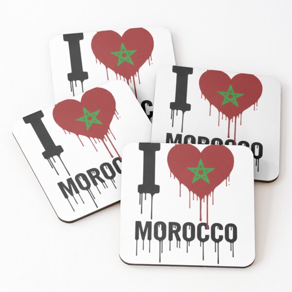 Item preview, I Love Morocco T-Shirt – Moroccan Flag Heart Graffiti Design designed and sold by ZYNORAworld.