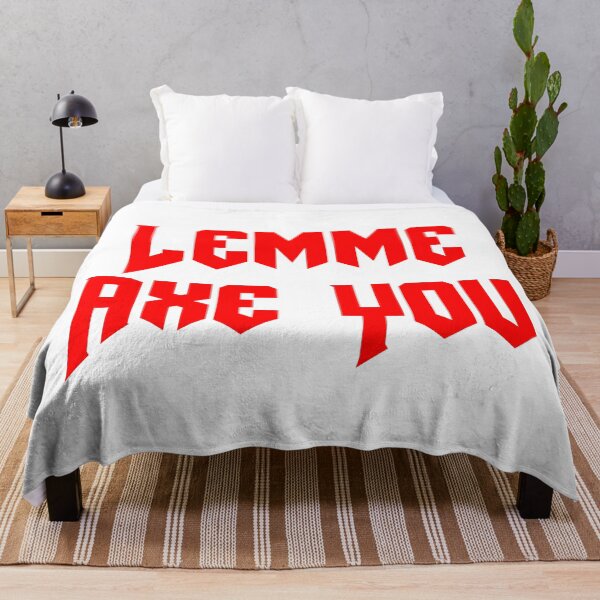 Item preview, Lemme Axe You, Red Funny Slang Typography designed and sold by Memes N Lore .