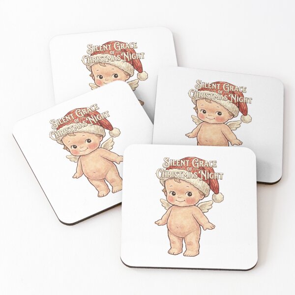 Item preview, Silent Grace of Christmas Night - Vintage Cute Angel Cherub designed and sold by Hen-C-Art.