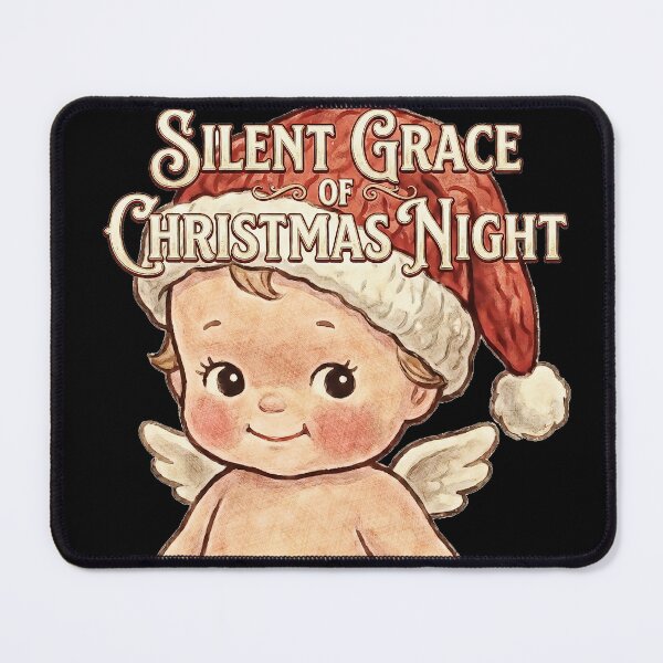 Item preview, Silent Grace of Christmas Night - Vintage Cute Angel Cherub designed and sold by Hen-C-Art.