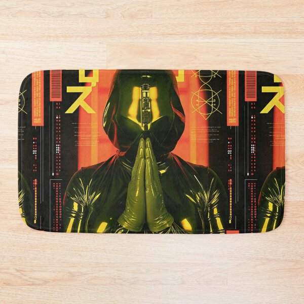 Item preview, Futuristic Japanese Poster: Armored Neon Ghost Operator designed and sold by Raw-Ink.