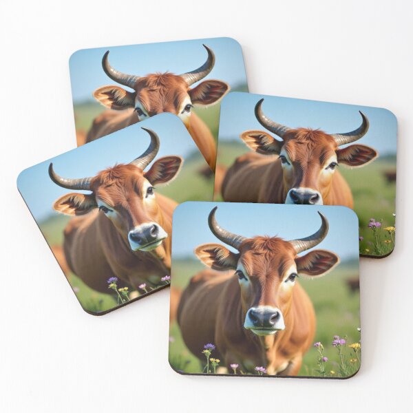 Item preview, Field Gaze Longhorn – Artistic Illustration designed and sold by TreatLLC.