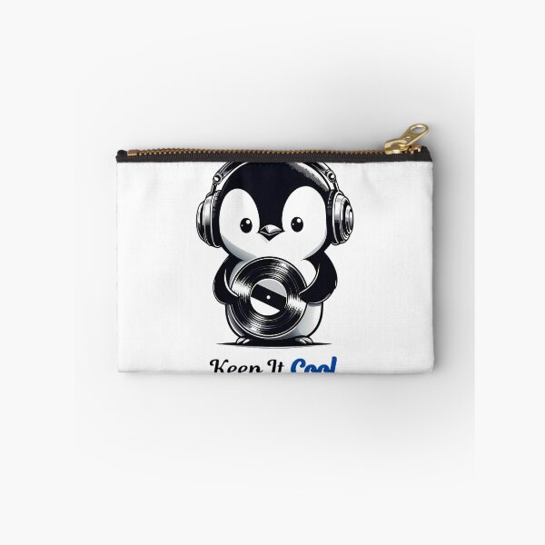 Item preview, Keep It Cool Penguin DJ Vinyl designed and sold by DrawDrip.
