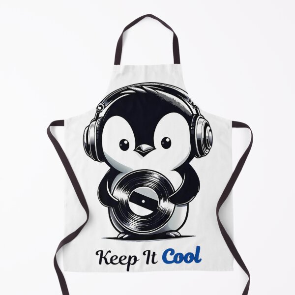 Item preview, Keep It Cool Penguin DJ Vinyl designed and sold by DrawDrip.