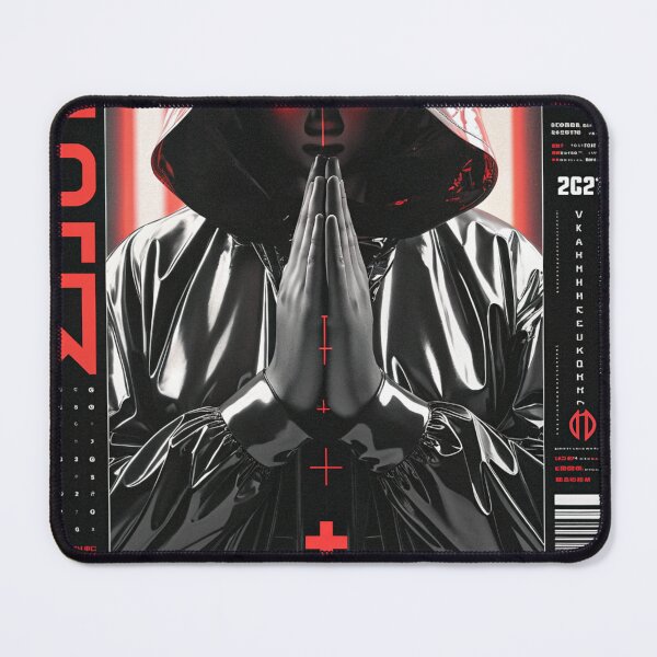 Item preview, Futuristic Japanese Poster: Future Monk in Luminous Ceremony designed and sold by Raw-Ink.