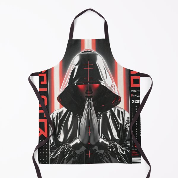 Item preview, Futuristic Japanese Poster: Future Monk in Luminous Ceremony designed and sold by Raw-Ink.