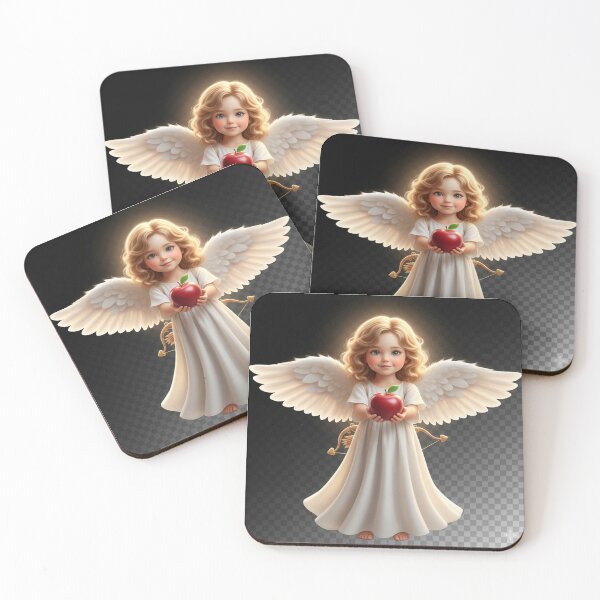 Item preview, Charming Angel with Apple – Tender Design for Valentine's Day and Christmas designed and sold by Studiocolors.