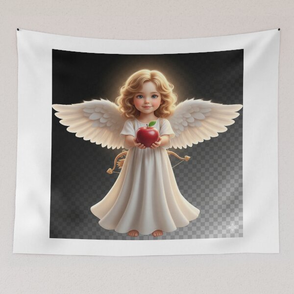 Item preview, Charming Angel with Apple – Tender Design for Valentine's Day and Christmas designed and sold by Studiocolors.