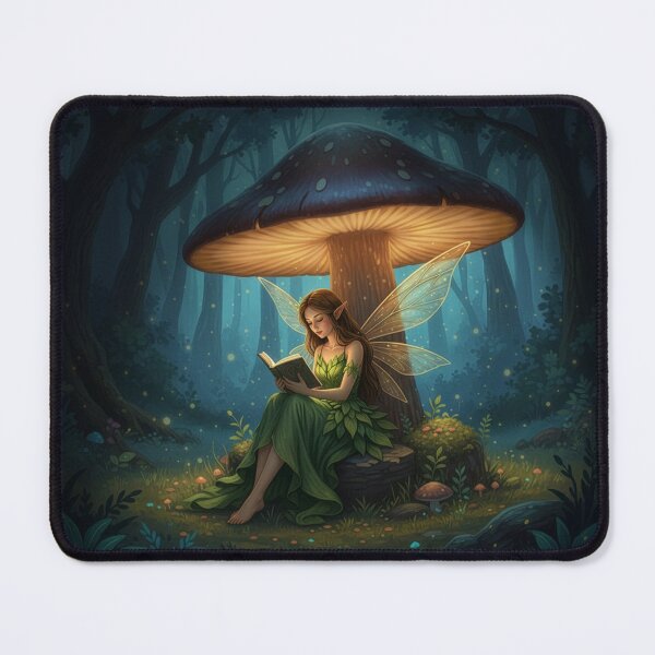 Item preview, Enchanted Night Fairy Reading a Book designed and sold by FairyJournal.