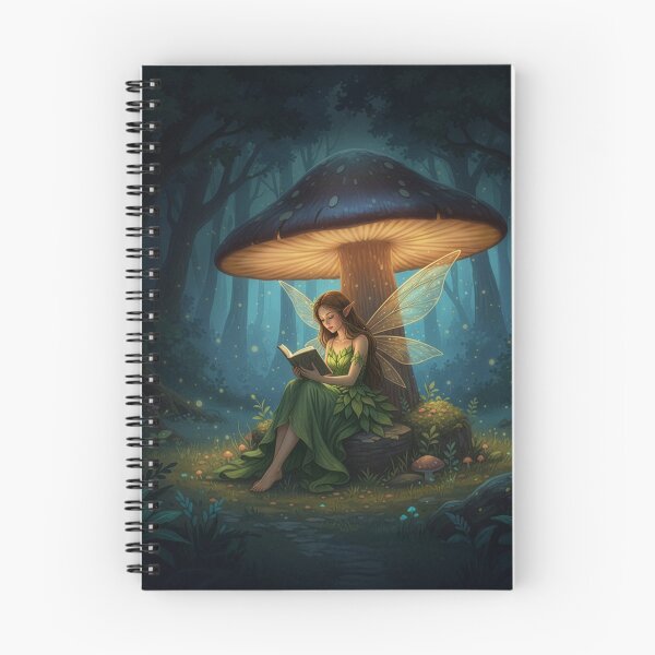 Item preview, Enchanted Night Fairy Reading a Book designed and sold by FairyJournal.