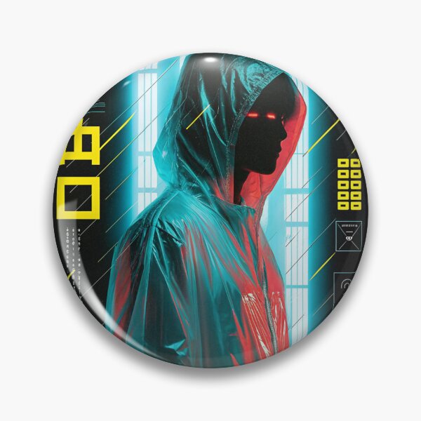 Item preview, Futuristic Japanese Poster: Digital Cult Icon Portrait designed and sold by Raw-Ink.
