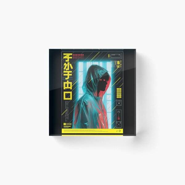 Item preview, Futuristic Japanese Poster: Digital Cult Icon Portrait designed and sold by Raw-Ink.