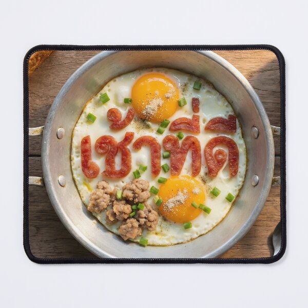 Item preview, Kai Krata (Pan-Fried Egg) with Topping Art designed and sold by mronsunday AI Art Studio.