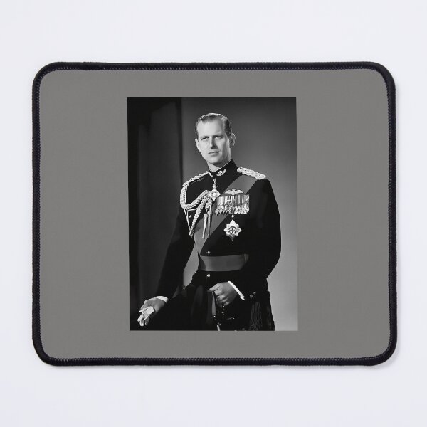 Item preview, PRINCE-PHILIP-BLACK-AND-WHITE-MEMORIAL-RIP-DEATH-UNIFORM-YOUNG designed and sold by JanKern.