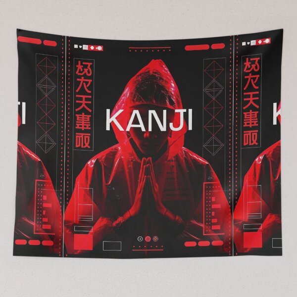 Item preview, Futuristic Japanese Poster: Neo-Tokyo Cultist in a Trance designed and sold by Raw-Ink.