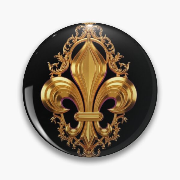 Item preview, Fleur De Lys French Royalty Gold Bourbon Heraldic Royal France designed and sold by ProjectNoah.