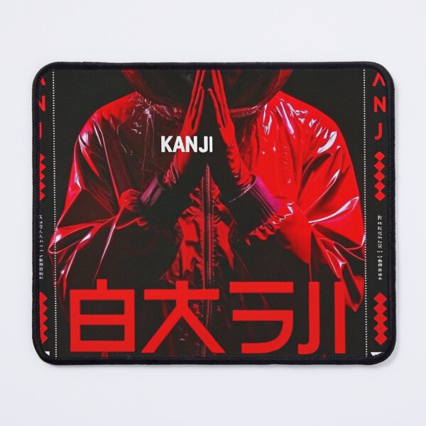 Item preview, Futuristic Japanese Poster: Synthetic Priestess of the Red Cult designed and sold by Raw-Ink.