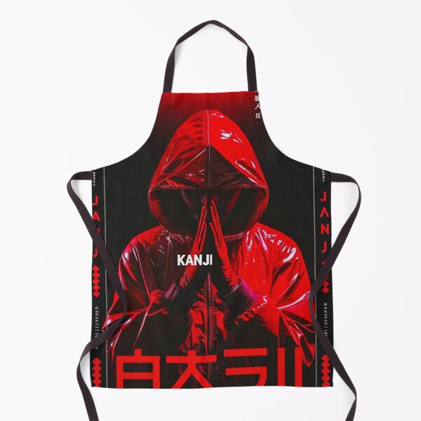 Item preview, Futuristic Japanese Poster: Synthetic Priestess of the Red Cult designed and sold by Raw-Ink.