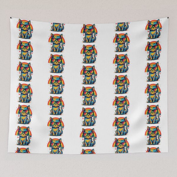 Item preview, Rainbow Cat Fun Glasses designed and sold by HT DU SAINT.