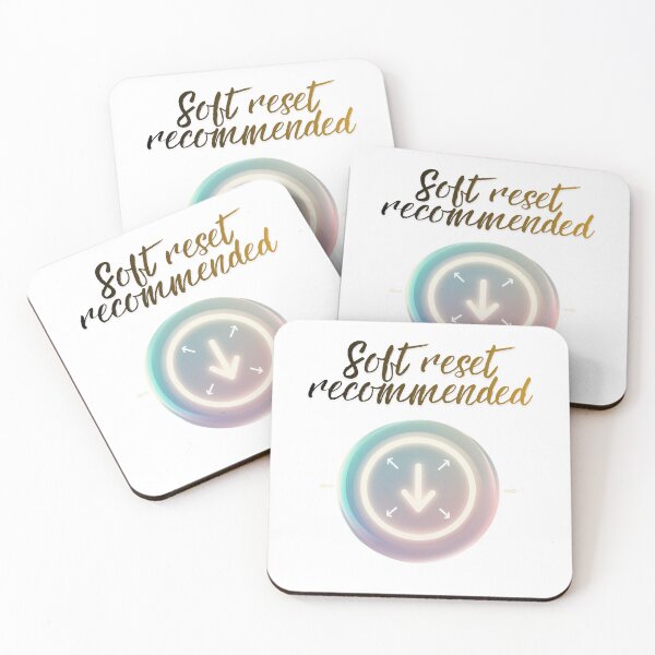 Item preview, Soft Reset Recommended Message witty saying designed and sold by SloganSauce.