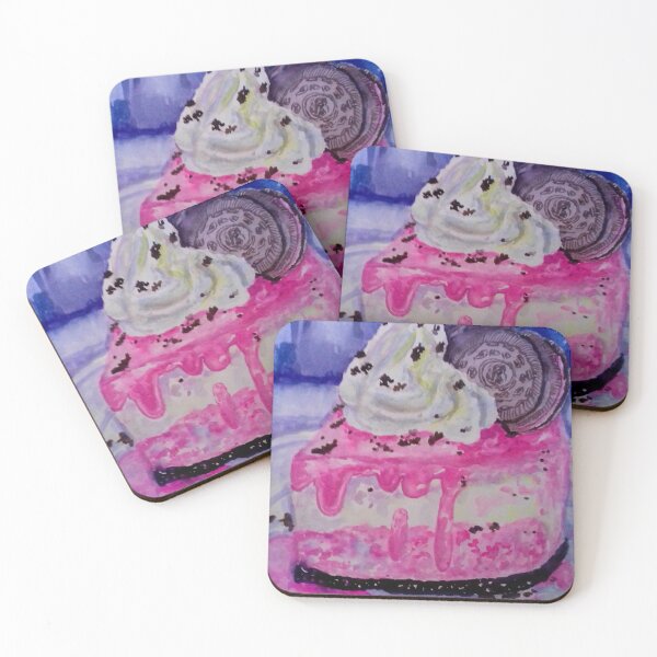 Item preview, Strawberry Biscuit Cake Watercolor Realistic Food Painting  designed and sold by happiartworks .