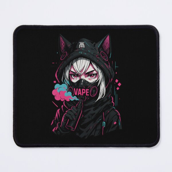 Item preview, Cyberpunk Vapor Girl – Neon Smoke Aesthetic designed and sold by House of Taste Vape Designs.