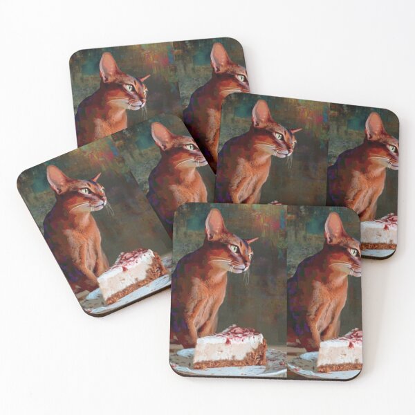 Item preview, Cheesecake Stare Abyssinian – Artistic Illustration designed and sold by TreatLLC.