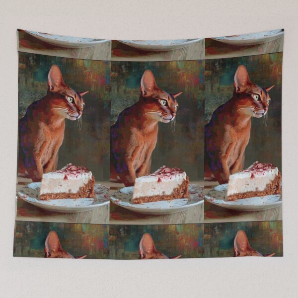 Item preview, Cheesecake Stare Abyssinian – Artistic Illustration designed and sold by TreatLLC.