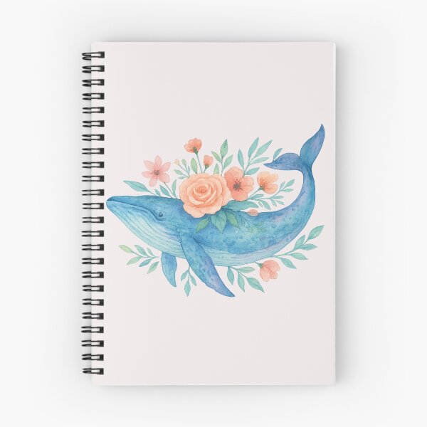 Item preview, Floral Humpback Whale Watercolor Painting designed and sold by juthamas8426.