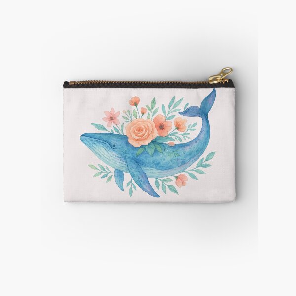 Item preview, Floral Humpback Whale Watercolor Painting designed and sold by juthamas8426.