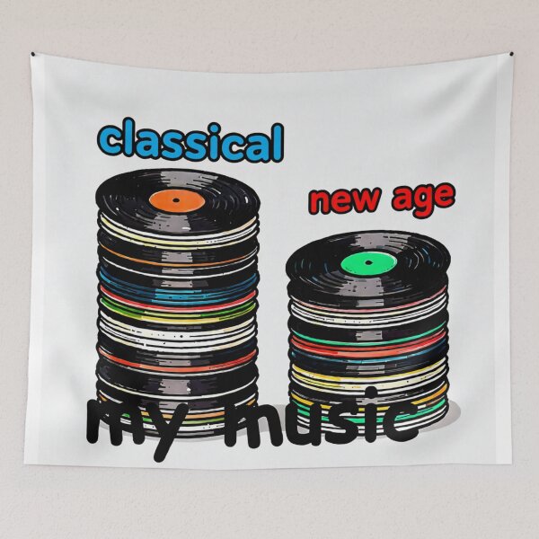 Item preview, Mi música clásica, nueva era, retro, discos de vinilo, diseño. designed and sold by SmashingDeals.