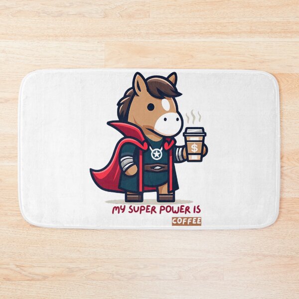 Item preview,  My Super Power Is Coffee Horse Hero designed and sold by DrawDrip.