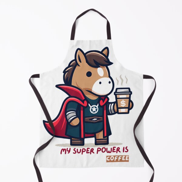 Item preview, My Super Power Is Coffee Horse Hero designed and sold by DrawDrip.