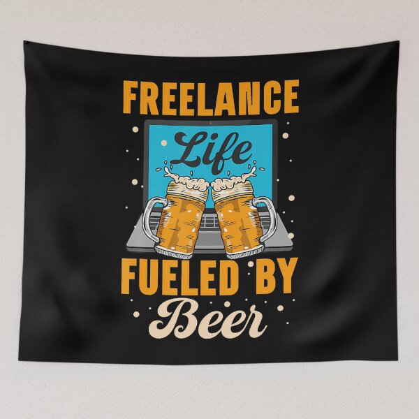 Item preview, Freelancer Virtual Assistant Freelance Life Fueled By Beer designed and sold by MyraLorri.