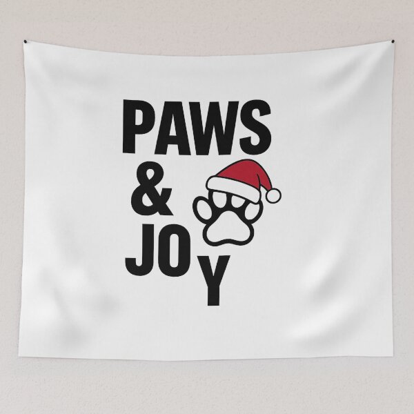 Item preview, Paws & Joy Christmas Pet Paw Print | Cute Holiday Cat & Dog Santa Hat Design designed and sold by StyleLap.