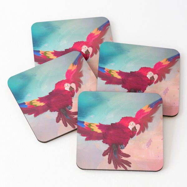 Item preview, Rainbow Macaw painting designed and sold by ChakraDragons.