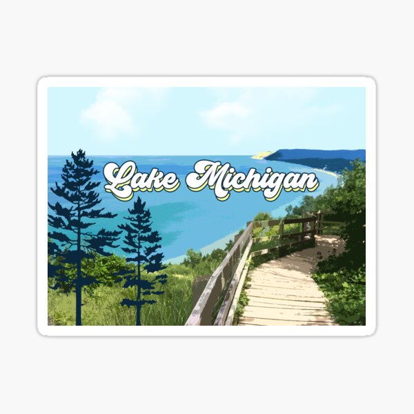 Item preview, Lake Michigan Retro designed and sold by GreatLakesLocal.