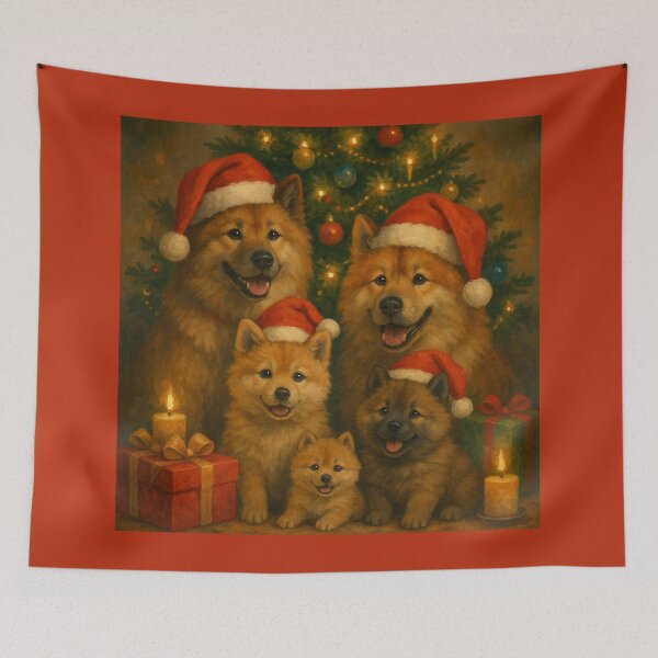 Item preview, Eurasier – A Dog Family in Christmas Magic designed and sold by LegademaArt.