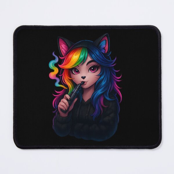 Item preview, Rainbow Catgirl Vapor – Neon Aesthetic designed and sold by House of Taste Vape Designs.
