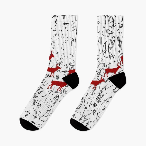 Item preview, Reindeer in snow storm designed and sold by Ginger Tea Studio.