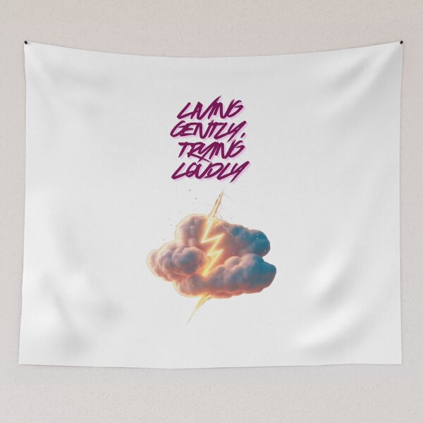 Item preview, Living Gently Trying Loudly designed and sold by SloganSauce.