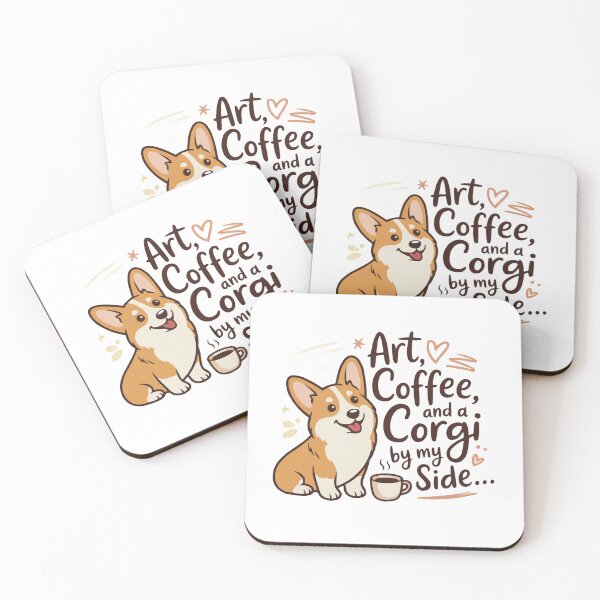 Item preview, Cute Corgi Coffee Lover Design – Fueled by Coffee and Corgi Cuddles | Adorable Dog & Coffee Art for Apparel & Gifts designed and sold by Corgi & co Shop.