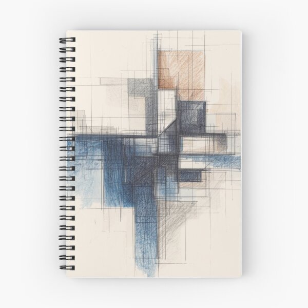 Item preview, Maritime Blue Geometric Sketch designed and sold by Harmonic_Layers.