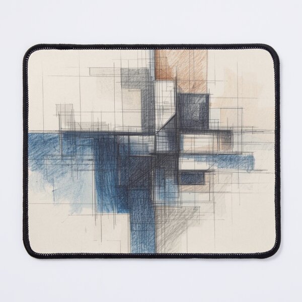 Item preview, Maritime Blue Geometric Sketch designed and sold by Harmonic_Layers.
