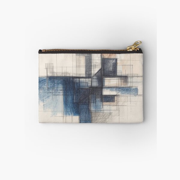 Item preview, Maritime Blue Geometric Sketch designed and sold by Harmonic_Layers.