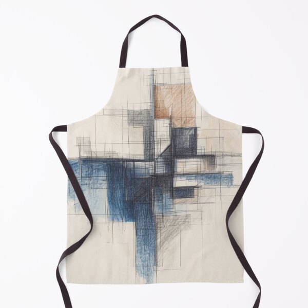 Item preview, Maritime Blue Geometric Sketch designed and sold by Harmonic_Layers.