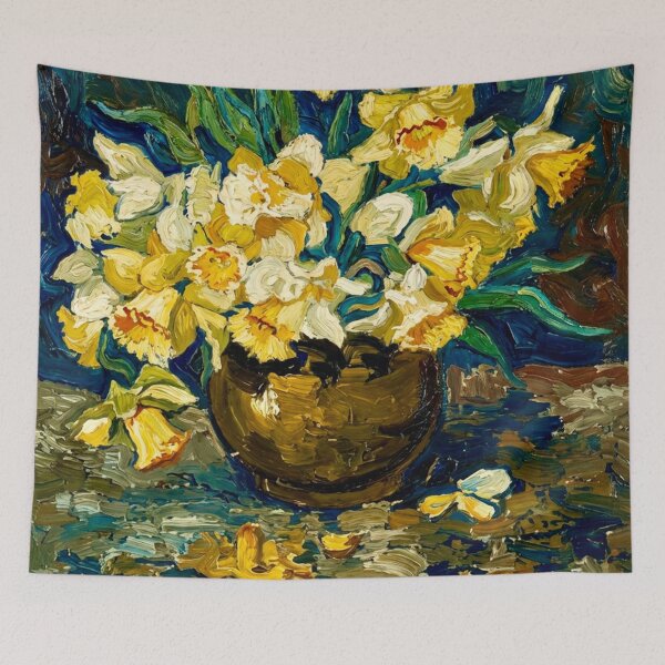 Item preview, Van Gogh Bowl with Daffodils  designed and sold by Vicky Brago-Mitchell®.