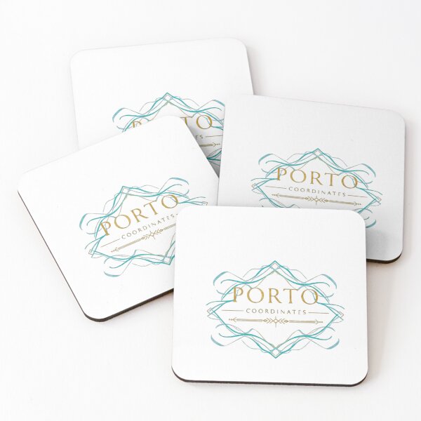 Item preview, Porto Coordinates Design • Elegant Portuguese Azulejo Art designed and sold by vivaportugalstore.