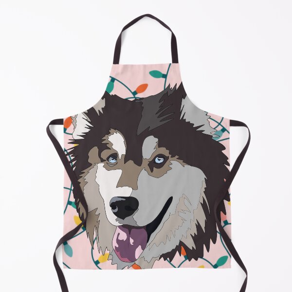 Item preview, Christmas pattern Husky designed and sold by LeahcarsArt.